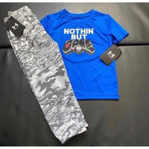 NWT Under Armour Jogger & Tee Set Boys Size 3T